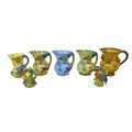 A collection of Art Deco jugs depicting birds, including Burleigh Ware Kingfisher, 12cm high, and Bl... 