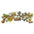 A large group of mixed ceramics, including two part tea sets, by Pareek, teapot 14cm high, and Gray'... 