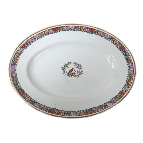 18 - A Royal Worcester Crown Ware part dinner service, in 'Old Worcester Parrot' pattern, comprising thir... 