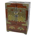 An early 20th century Chinese hardwood table-top cabinet, with four drawers to its interior, lock an... 