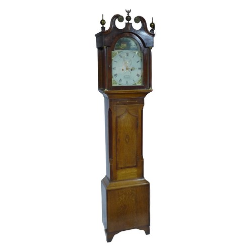 267 - A 19th century mahogany long cased clock, 'Blades Horcastle' to its painted Roman numeral dial, toge... 