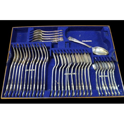 108 - A collection of George III and later silver cutlery, King's pattern, terminals armorial engraved, se... 