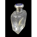 A late Victorian silver topped cut glass decanter, the threaded silver stopper engraved ‘H de C’, an... 