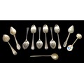 A collection of Victorian and later silver spoons, including a set of six Victorian teaspoons, Coope... 