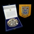 A ERII commemorative The Port of London Authority silver ashtray, with presentation inscription ‘Pre... 