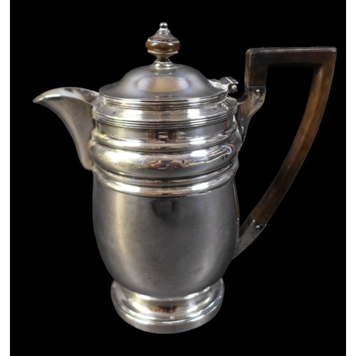 80 - A late Victorian silver hot water pot, with presentation engraving to the side 'Wonder 1900', the hi... 