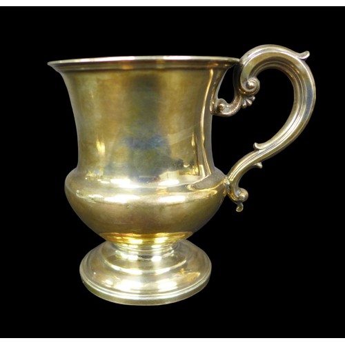 66 - Two George III silver tankards, one of urn form with foliate scroll handle, on a circular foot, Edwa... 