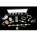 A group of early 20th century British and Scandinavian silver, including an Edwardian cased set of s... 
