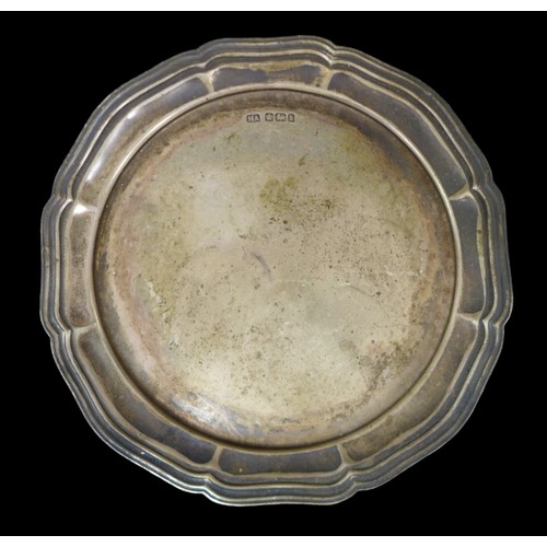61 - A collection of Edwardian and later silver, including an Edwardian small tray with pie-crust rim, At... 