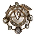 A Victorian multi-stone diamond pendant brooch, set with twenty six diamonds, the central, largest s... 