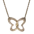 A 18ct gold Chopard Happy Diamond butterfly pendant, of interlocking design set with graduated brill... 