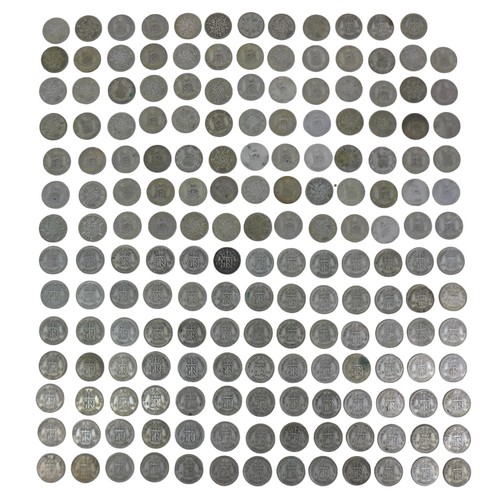 137 - A collection of George V and George VI six pence coins, dating from 1920 to pre 1947, approximately ... 
