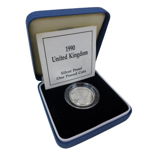 140 - Twelve Royal Mint silver proof £1 coins, comprising two 1986 coins, two 1987 coins, two 1988 coins, ... 