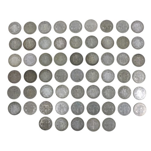 157 - A collection of George V half-crown coins, all post 1920 and pre 1933, approximately 13toz in silver... 
