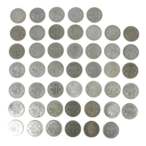 154 - A collection of George V and George VI half-crown coins, all pre-1947, approximately 10toz of silver... 
