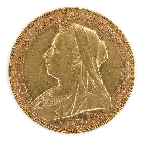 179 - A Victoria Veiled Head gold sovereign, 1894.