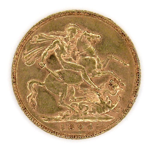 179 - A Victoria Veiled Head gold sovereign, 1894.