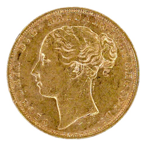 171 - A Victoria Young Head gold sovereign, 1876, Sydney, Australia Mint.