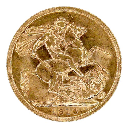175 - A George V gold sovereign, 1914.