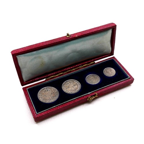 131 - A set of Victorian Maundy Money, comprising 1d, 2d, 3d, and 4d, minted 1, 2, 3 and 4, dated 1899 and... 