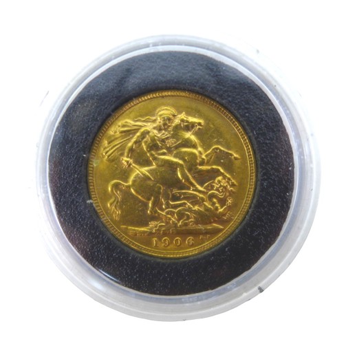167 - An Edward VII gold sovereign, 1906, Perth Mint, Australia.