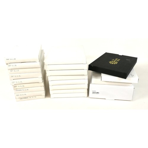 183 - A collection of twenty three UK Royal Mint issue proof sets, 1985, 1987, 1990, 1992, 1993, 1994, 199... 