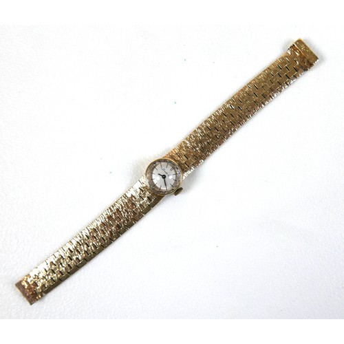 236 - A Bueche Girod 9ct gold lady's cocktail watch, the silver dial with black enamelled batons, signed 1... 