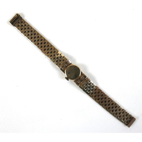 236 - A Bueche Girod 9ct gold lady's cocktail watch, the silver dial with black enamelled batons, signed 1... 