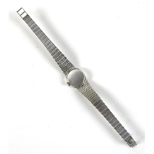 224 - A Rotary 9ct white gold cased lady's wristwatch, circa 1970s, silvered dial with silver batons, inde... 