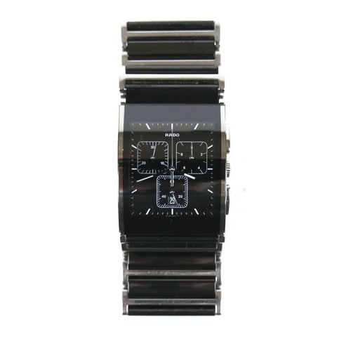 229 - A Rado Diastar black ceramic and  stainless steel gentleman's wristwatch, model 538.0849.3, black ch... 