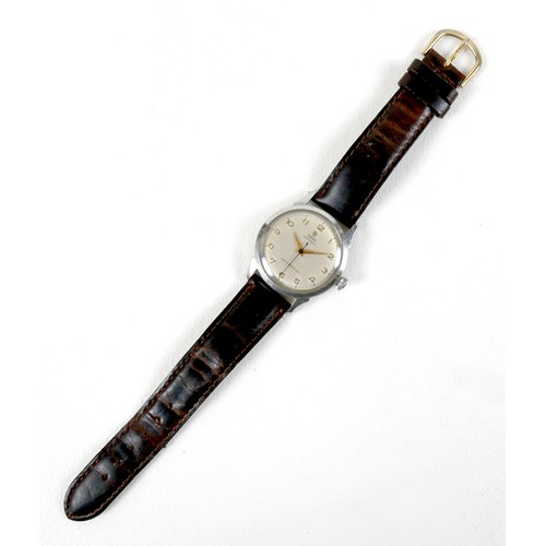 245 - A Tudor Oyster stainless steel gentleman's wristwatch, with silvered dial, gold Arabic numerals, gol... 