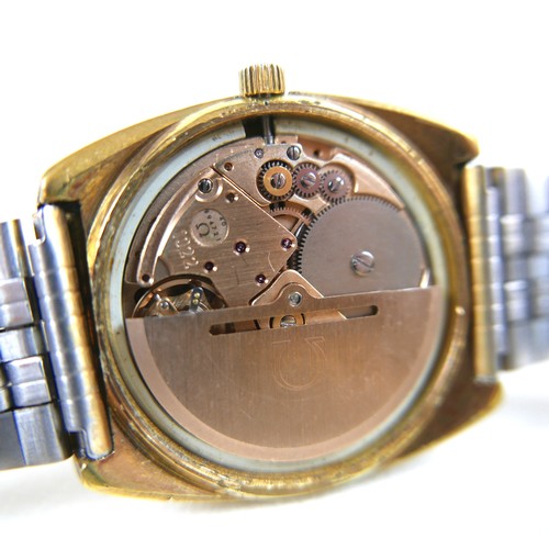 219 - A vintage Omega Seamaster Automatic gold plated gentleman's wristwatch, circa 1980s, model 166.0211,... 