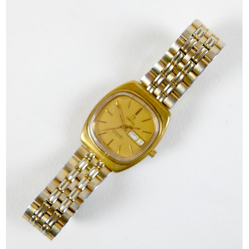 219 - A vintage Omega Seamaster Automatic gold plated gentleman's wristwatch, circa 1980s, model 166.0211,... 