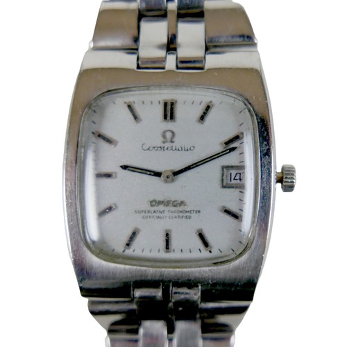 244 - A vintage Omega Constellation stainless steel gentleman's wristwatch, circa 1980s, model 168.044, ro... 