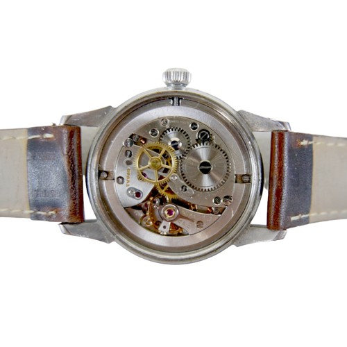 245 - A Tudor Oyster stainless steel gentleman's wristwatch, with silvered dial, gold Arabic numerals, gol... 