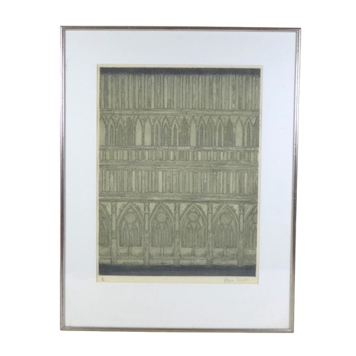 159 - Valerie Thornton (British, 1931-1991): a limited edition architectural study, coloured etching on pa... 