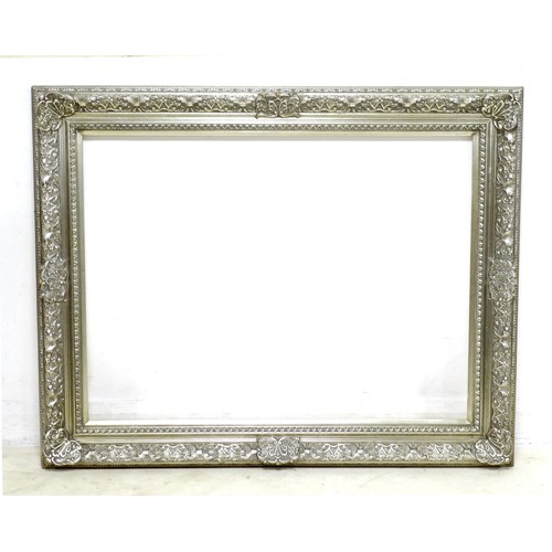 166 - A modern silver coloured frame, 125 by 7 by 103cm.