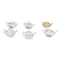 Six early 19th century and later teapots, including an early 19th century Crown Derby teapot with gi... 