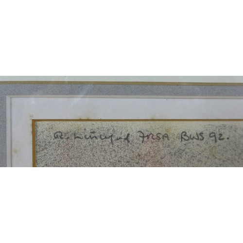 164 - Robert Littleford (b. 1945): two landscape drawings, comprising a picture of a church, pencil on pap... 