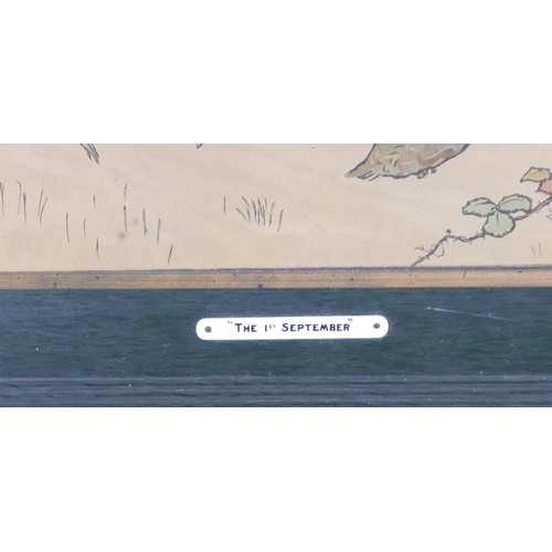 151 - After Cecil Aldin (1870-1935): '1st September' print, 29.5 by 60.5cm, with handwritten label verso '... 