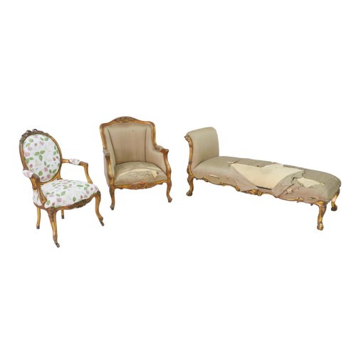 268 - Three pieces of shabby chic furniture, comprising a French Bedroom company 'Versaille Collection' ch... 