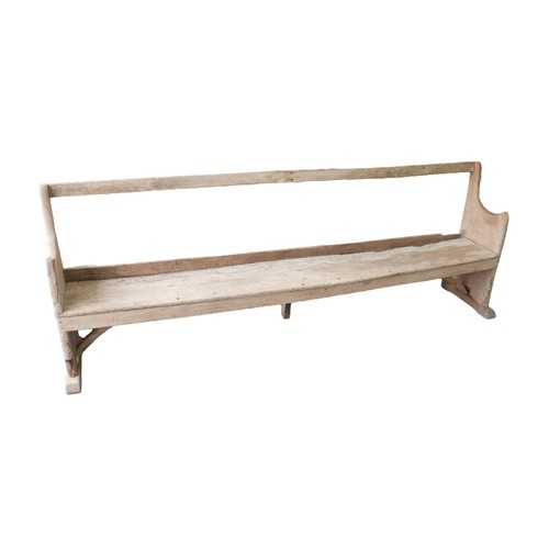 261 - A country made vintage pine bench, a/f, 240.5 by 45.5 by 87cm high.