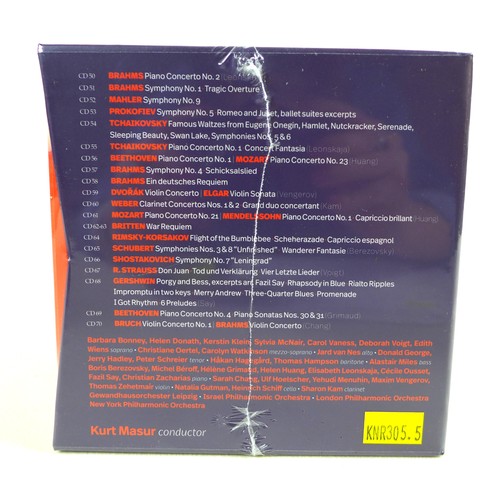121 - Kurt Masur: The Complete Warner Classics Edition, a 70 CD boxset, sealed.