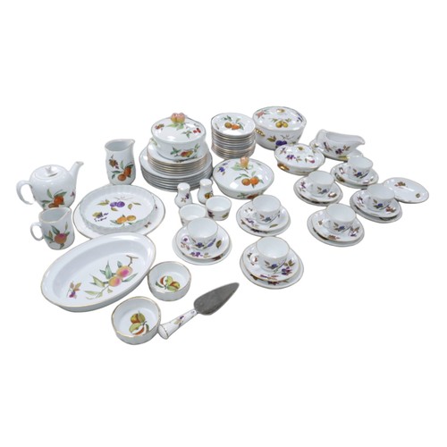 8 - A Royal Worcester Evesham pattern part dinner service, with over sixty pieces, including a teapot, s... 