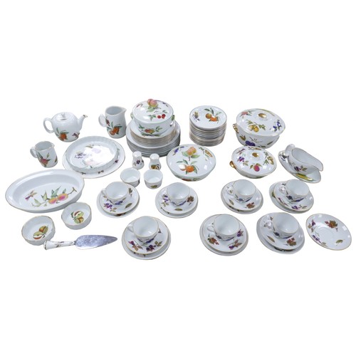 8 - A Royal Worcester Evesham pattern part dinner service, with over sixty pieces, including a teapot, s... 