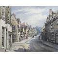 Wilfrid Rene Wood (British, 1888-1976): a view of Stamford, depicting a particularly fine detailed v... 