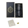 A limited edition Webb Corbett commemorative crystal royal commemorative wine glass, 'the 80th birth... 
