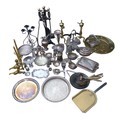 A group of white metal and silver plated items. (2 boxes)