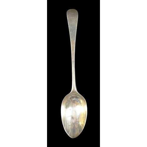 45 - A collection of George III and later silver, including a George III table spoon, 22.5cm long, George... 