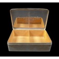 A Portuguese silver presentation cigarette box, with cedar wood lining, bearing inscription 'Present... 